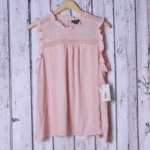 a.n.a. A New Approach Ruffle Tank NWT Size L